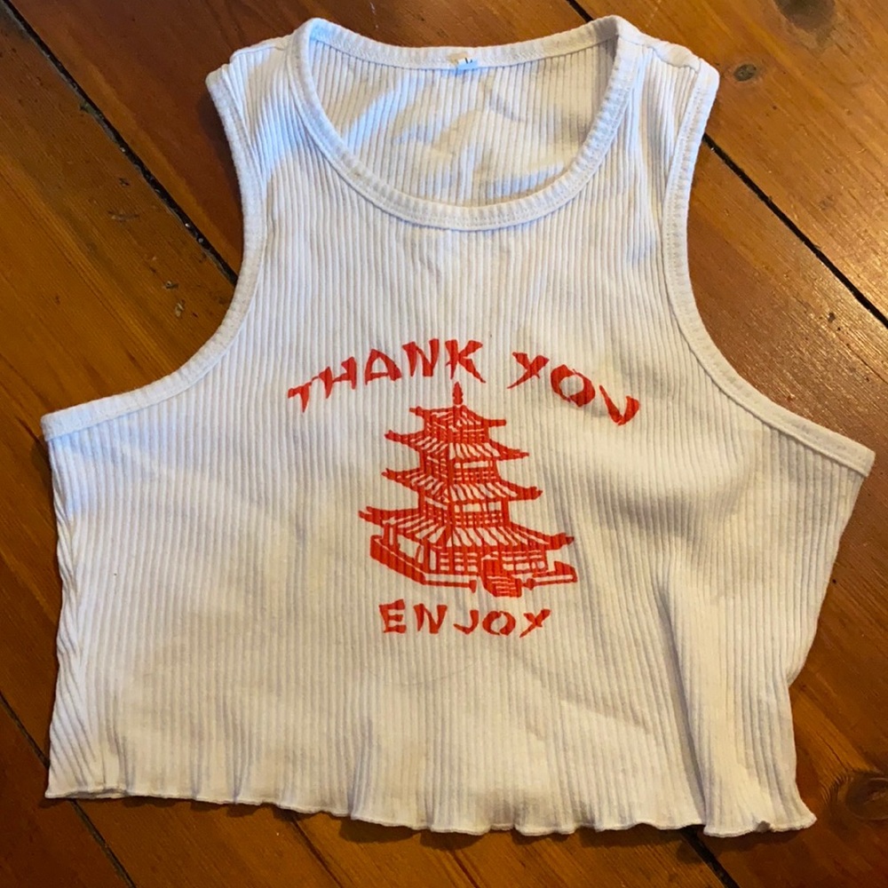 White crop top
